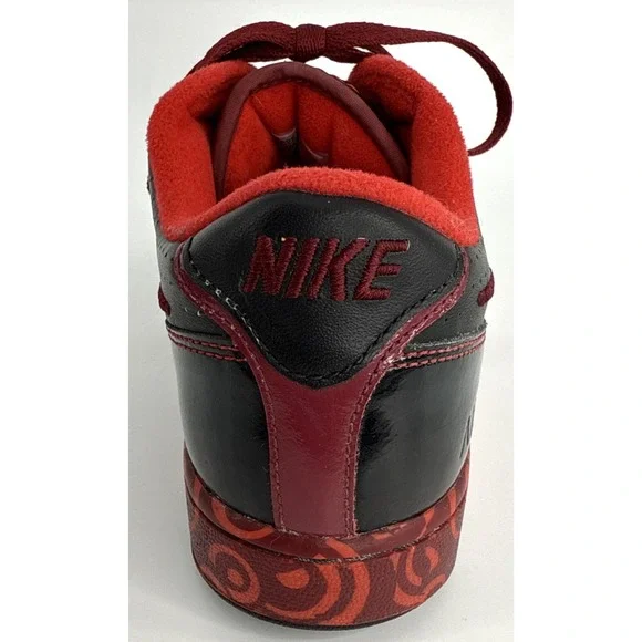 Nike Air Force 1 Low Men's 8.5 Black Red Swirl Midsole 2007 Y2K Retro